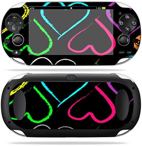 Кожата MightySkins е Съвместима с PS Vita системата PSVITA Playstation Vita е Портативна Стикер-опаковка Скинове Сърца
