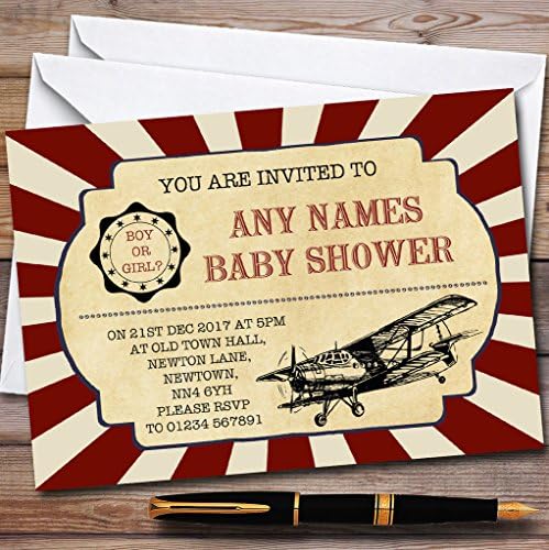 Пощенска картичка Зоопарк Червени реколта покани на самолет на военновъздушните сили на Покани за участие в детски душ
