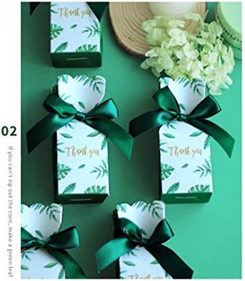 AOSUAI Зелени Хартиени Кутии за бонбони Подарък пакет Сватбена Подарък кутия Сувенири За парти по случай рождения ден на Сватбени декорации