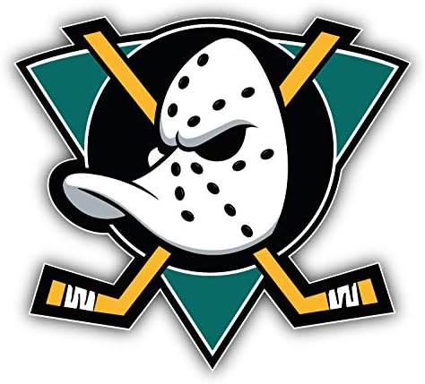 Стикер с логото на Anaheim City Duck Sport Hockey, Вырезанная Печат на Стикер-Термоаппликация 13 x 12