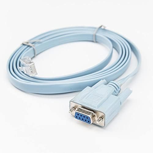 Rocstor Premium 6 фута кабел за рутера Cisco Console - RJ-45 (m) - DB9 (f) - RJ-45 конектор за свързване към мрежата - DB