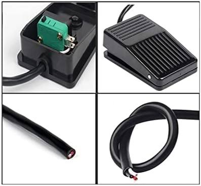 AYBAL 1 бр. foot switch Пластмасова обвивка Foot Switch миг Управление на Електрически Педал захранване SPDT TDFS-1 10A 250VAC (Цвят: