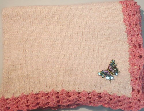 Вязаное ръчно машинното начин Розово одеяло от стопроцентного Вискозного синеля за новородени Момичета, вязаное ръчно плетене на една