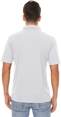 Мъжки ризи Поло MAGCOMSEN, Ежедневни Работни Тениски с 3 Копчета, Бързосъхнеща Риза за Голф с Къс Ръкав, От Трико, Улично Представа