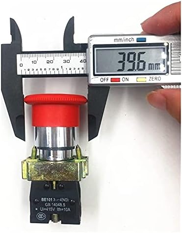 CNHKAU 1 бр. NC без миг определяне 22 мм Червен Грибовидный бутон превключвател за аварийно спиране 600 10A NP2-BE101 Лифт за оборудване
