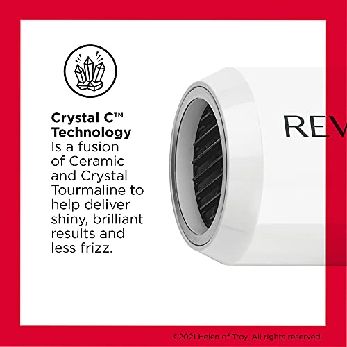 Компактен керамични сешоар Revlon Crystal C + | Придава на косата Траен блясък и по-малко завивается