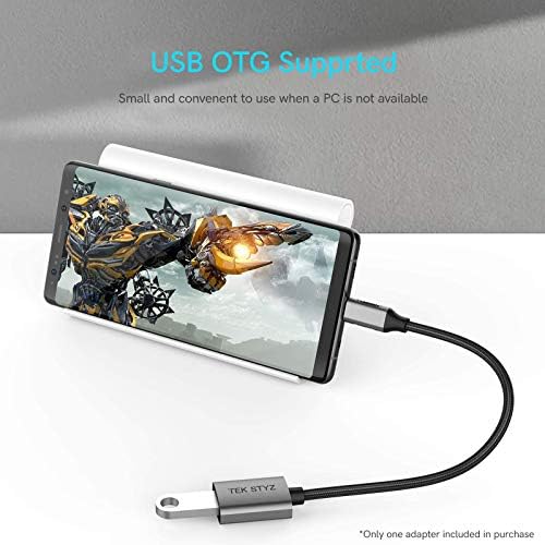 Адаптер Tek Styz USB-C USB 3.0 е обратно Съвместим с датчиците Samsung Galaxy S21 Ultra 5G OTG Type-C/PD USB 3.0 за мъже и жени. (5 gbps)