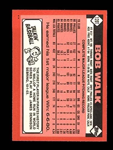 1986 Topps 120 T Боб Walk Питсбърг Пайрэтс (Бейзболна картичка) NM/MT Пирати