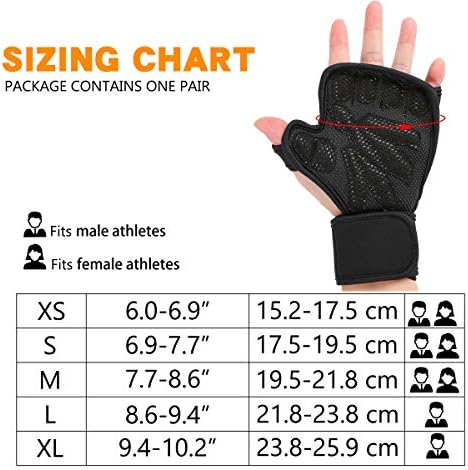Ръкавици за тежка атлетика RIDBIKER с вградени опаковки за китките за мъже и жени, Пълна Защита на ръцете Ръкавици за упражнения с допълнително