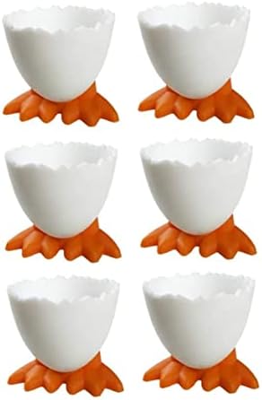 Eioflia поставки за чаши за Яйца Сладко Мультяшная Поставка за Рохко Яйца за Ресторанти и Деца 6 бр.