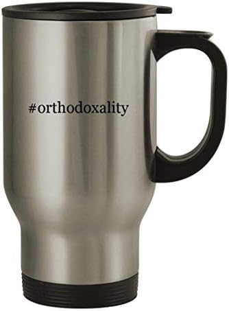 Подаръци дрънкулки ортодоксалност - Пътна Чаша От Неръждаема Стомана с тегло 14 грама, Сребрист