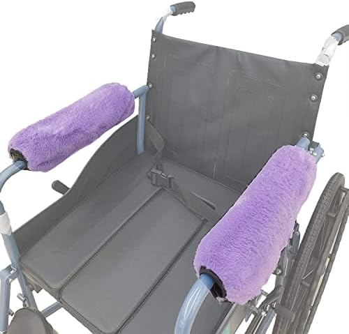 удобни Меки възглавници и подлакътници, калъфи за оръжие за инвалидни колички, 2 бр. (лилаво), Трайни Аксесоари за инвалидни колички,
