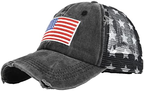 Бейзболна шапка за Мъже И Жени с Флага на Америка, Шапка от Слънцето в стил Хип-Хоп, Жан Солнцезащитная Окото Отзад, Шапка шофьор на