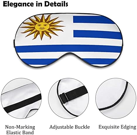 Знаме на Уругвай, Маска За Сън Със Завързани Очи, Красиви Сенки За очи, Забавен Нощен Калъф за носене с Регулируема Каишка за Жени И