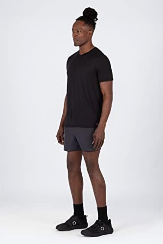 Слой 8, 2 Мъжки Тренировъчни Тениски - Сухи, Абсорбиращи Влагата, Високотехнологични Спортни Тениски за Бягане във фитнеса с кръгло Деколте