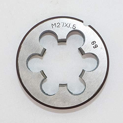 Metric едностранна кръгла матрицата HSS 3 мм X 0,5, със стъпка ръчна дърворезба M3 X 0,5 мм за обработка на мухъл, от легирана стомана,