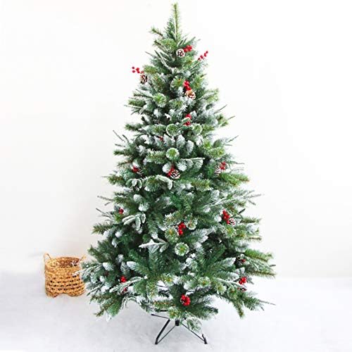 Коледно дърво с украса във формата на шишарката от PVC ZPEE, Изкуствена Борова Елха на панти с метална стойка Лесно се монтира Коледна