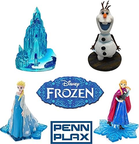 Комплект за декорация на аквариум Penn-Plax Disney ' s Frozen от 4 теми – включва Эльзу, Ана, Олаф и Леден замък – Мини