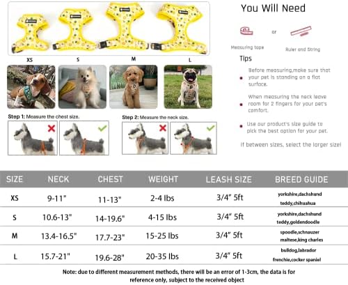 Комплект колан и каишка за кучета Coowone с дозатор за какашек - Мека Окото Регулируема шлейка без напрежение за кучета малки и средни