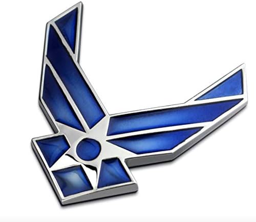 3D Метален Иконата на военновъздушните сили на САЩ USAF Blue Wings Автомобилна Емблема на Стикер Термоаппликация (Air Force)
