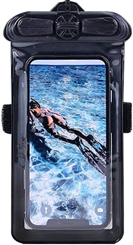 Калъф за телефон Vaxson черно, съвместим с водоустойчив калъф UMIDIGI A13, суха чанта [без защитно фолио за екрана]