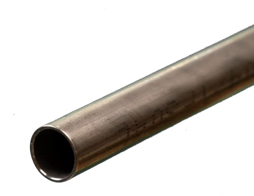 K & S Precision Metals 87121 Кръгла тръба от неръждаема стомана, с диаметър 7/16 инча x 22 калибър x 12 инча дължина, 1 бр., Произведено