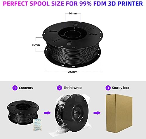 Конци Voxelab PLA 1,75 мм, Конец за 3D-принтер PLA, Точност +/- 0,02 мм, Бобини с тегло 1 кг (2,2 кг), PLA 1,75 мм е подходящ за повечето