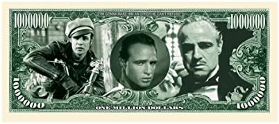 Класика на американското изкуство Марлон Брандо Банкнота от един милион долара (опаковка от 5 броя) - най-Добрият подарък за феновете
