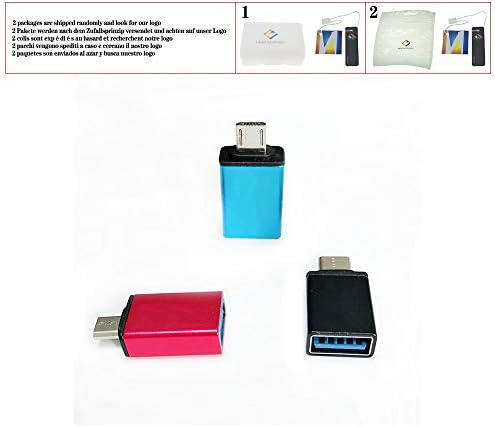 Адаптер преобразувател V8 Micro USB 2.0, USB OTG за мобилни телефони, Синьо