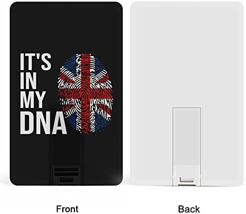 Това е в моята ДНК USB устройство с Британския флаг, Дизайн на Кредитна карта, USB-флаш памет, U-диск, флаш-памет 64G