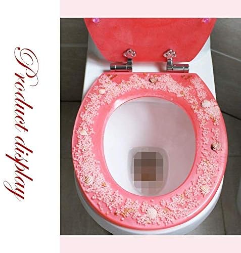 BBSJ Забави Покритие на Седалката За Тоалетна Crystal Домакински Смола Цвят Универсален Старомодна Аксесоари За Тоалетна Дебел U-o Тип
