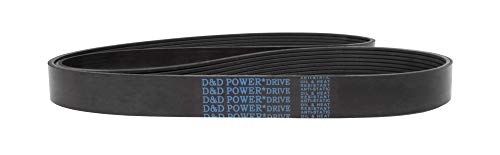 Клиновой колан D&D PowerDrive 725K11 Поли, Гума, Дължина 73,25 инча, 11 ленти