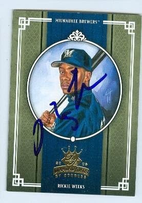 Бейзболна картичка с автограф Рика Уикса (Милуоки Брюэрз) 2005 Donruss 128 Diamond Kings - Бейзболни картички с автограф