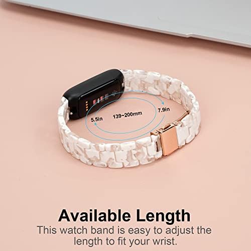 LAREDDREE е Съвместим с каишка на Fitbit Inspire 3 за жени и Момичета, Взаимозаменяеми Каишка за часовник от смола, Регулируем Маншет