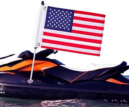 Американският флаг на 12.5 x 18 Малък Американски Флаг на САЩ Морска Американски Флаг Флаг Лодки с Бродирани Звездите Знамена за Лодки,