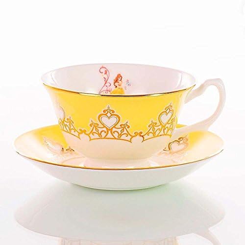 English Ladies Co. Чаша и чинийка от костен порцелан на Дисни: Красавицата от Красавици и чудовища