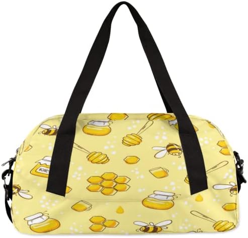 Жълти Сладки Бебешки чанти с пчелен Мед за момчета и Момичета, Малко ръчния Багаж, чанта за една седмица, Танцови чанта, Спортна чанта
