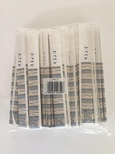 Разделени пръчици за хранене Yamato Bussan, натурални, 7,9 инча (20 см), с дизайн в японски стил, № 7, В индивидуална опаковка, в комплект клечки за зъби, 100 чифта
