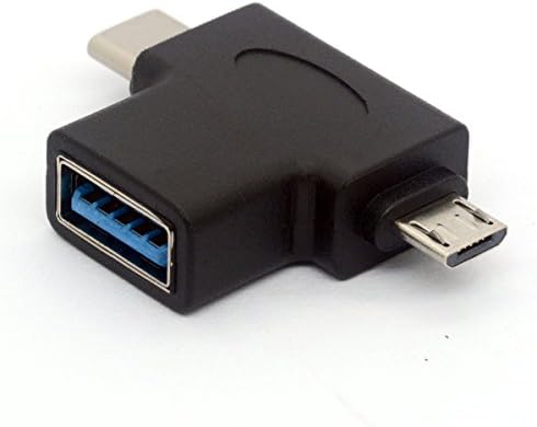 Адаптер BSHTU 2в1 Micro USB 3.0 и 2.0 Type C OTG, USB конектор-C, конвертор Micro USB Male в USB-A 3.0 Female на път за Android на Google