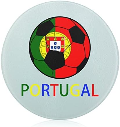 Португалски Футболни Стъклени Дъски за Рязане Кръг Разделочный Блок Персонализирани Обичай Подложки за кухня, Лесно Миещи се