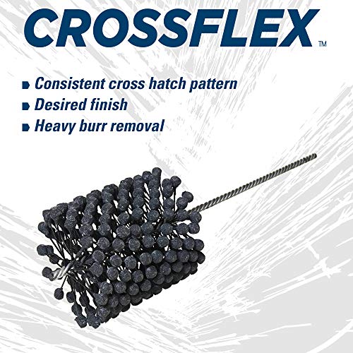 Четка Weiler 34287 Crossflex за тежки условия на експлоатация и Диаметър 5 мм, с шкурка 180SC