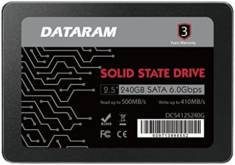 Твърд диск Dataram 240 GB 2,5 SSD, който е Съвместим с BIOSTAR Racing B350GT5
