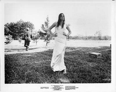 Товарен вагон Берта Оригинала 1972 г. 8x10 Снимка Барбара Хърши в Бяла рокля
