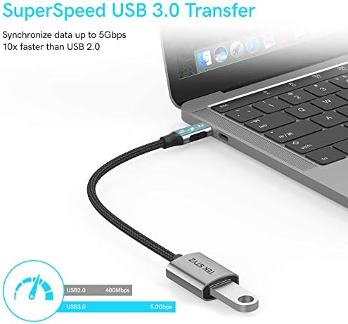 Адаптер Tek Styz USB-C USB 3.0 е обратно Съвместим с вашия конвертером Oppo Reno7 Pro 5G OTG Type-C/PD USB 3.0 за мъже и жени. (5 gbps)