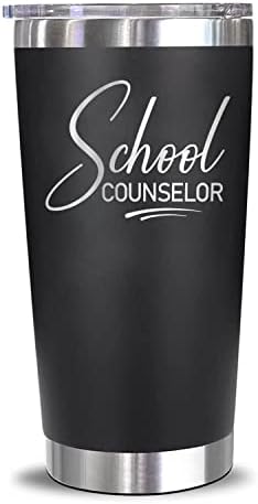 Училищен съветник HTDesigns - Чаша от неръждаема стомана с надпис - Чаша от неръждаема стомана - Подарък образование консултант - Подарък