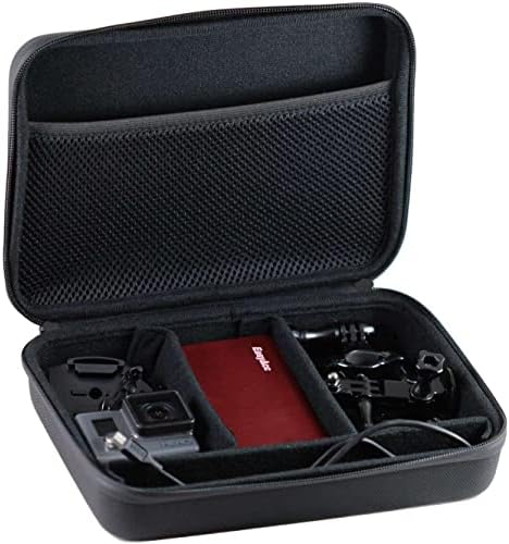 Комбиниран комплект аксесоари за екшън камери Navitech 8 в 1 със сив калъф - Съвместим с екшън камера ThiEYE 4K 20MP
