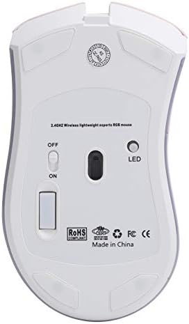 Безжична мишка GOWENIC 2.4 G с пълноцветен RGB подсветка, с дупка 800/1200/1600, 3 скорости DPI, 7 клавишни комбинации, Ергономичен дизайн