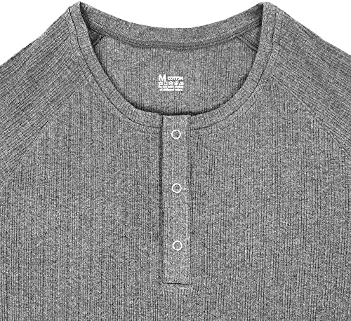 Lehmanlin/Мъжки тениски, Henley, Облегающая Памучен Тениска с дълъг / Къс ръкав, Леки Модни тениски
