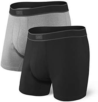 SAXX Мъжко бельо, Слипове-боксерки - Еднократни гащи–боксерки с вграден калъф за подкрепа - Опаковки от 2, бельо за мъже