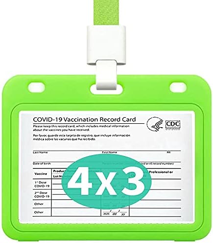 Калъф за карта ваксина 4 × 3 инча, Защита за карти ваксинация, Водоустойчив, прозрачен Държач за карти Ваксина, Пластмасови Калъфи за